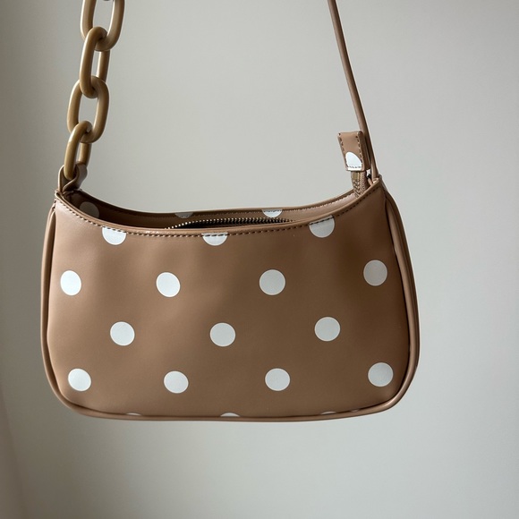 House of want tan color polka dot shoulder bag - Picture 5 of 6